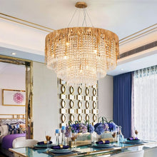 Load image into Gallery viewer, Ratna Round Crystal Chandelier
