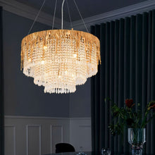 Load image into Gallery viewer, Ratna Round Crystal Chandelier
