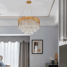 Load image into Gallery viewer, Ratna Round Crystal Chandelier
