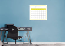 Carregar imagem no visualizador da galeria, Calendars: Yellow Modern One Month Calendar Dry Erase - Removable Adhesive Decal
