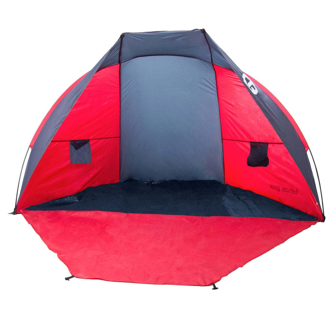 Tahoe Gear Cruz Bay Summer Sun Shelter and Beach Shade Tent Canopy - Coral Red