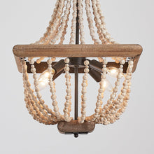 Carregar imagem no visualizador da galeria, Regas 4-Light Wood Bead Candle Style Chandelier
