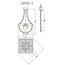 Carregar imagem no visualizador da galeria, Regas 4-Light Wood Bead Candle Style Chandelier
