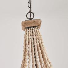 Carregar imagem no visualizador da galeria, Regas 4-Light Wood Bead Candle Style Chandelier
