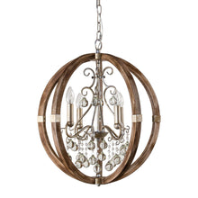 Carregar imagem no visualizador da galeria, Retha Brown 4-Light Caged Chandelier
