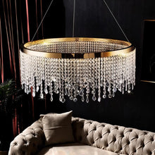 Cargar imagen en el visor de la galería, Rexana Crystal Round Chandelier
