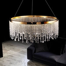 Cargar imagen en el visor de la galería, Rexana Crystal Round Chandelier
