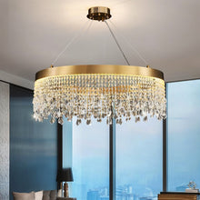 Cargar imagen en el visor de la galería, Rexana Crystal Round Chandelier
