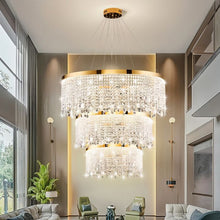 Carregar imagem no visualizador da galeria, Rexana Crystal Tiered Chandelier
