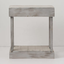 Load image into Gallery viewer, Rustic Wood Square Side Table with Shelf
