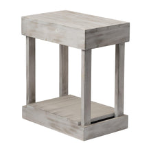 Load image into Gallery viewer, Rustic Wood Square Side Table with Shelf
