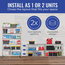 Load image into Gallery viewer, 24&quot; x 60&quot; x 72&quot; 4-Tier Wire Rack
