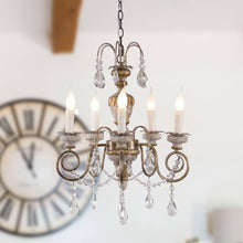 Carregar imagem no visualizador da galeria, Samiyah 5-Light Rustic Gold Crystal Chandelier
