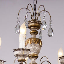 Carregar imagem no visualizador da galeria, Samiyah 5-Light Rustic Gold Crystal Chandelier
