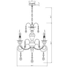 Carregar imagem no visualizador da galeria, Samiyah 5-Light Rustic Gold Crystal Chandelier
