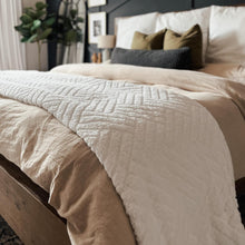 Carregar imagem no visualizador da galeria, Super Cozy Ultra Soft Sherpa Jacquard Geo Blanket/Bedspread
