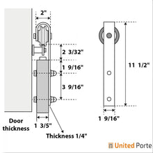 Cargar imagen en el visor de la galería, Mela 7001 Matte White Double Barn Door | Silver Finish Rail
