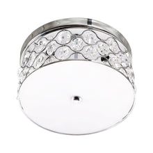 Carregar imagem no visualizador da galeria, Scorpio 14 Inch 3-Lights Chrome Drum Flush Mount Chandelier
