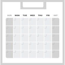 Carregar imagem no visualizador da galeria, Calendars: Grey Square Modern One Month Calendar Dry Erase - Removable Adhesive Decal
