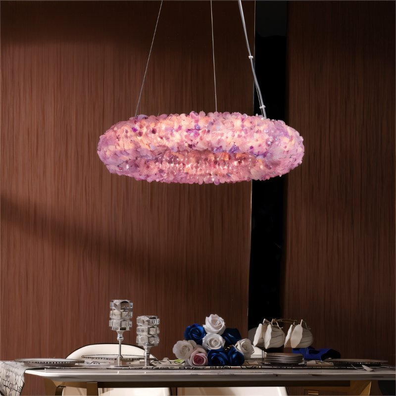 Surya Purple Round Chandelier