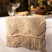 Load image into Gallery viewer, Boho Macrame Indoor/Outdoor Table Runner
