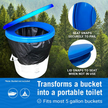 Carregar imagem no visualizador da galeria, Portable Bucket Toilet Seat Set
