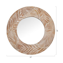 Carregar imagem no visualizador da galeria, Traditioanl Wood Round Mirror Wall Decor
