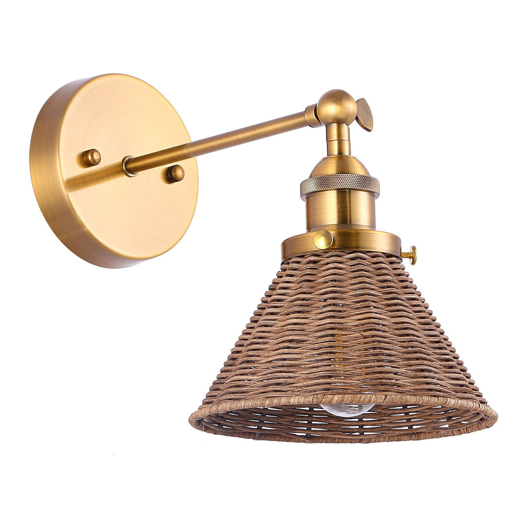 Traditional 1-Light Golden Wall Light