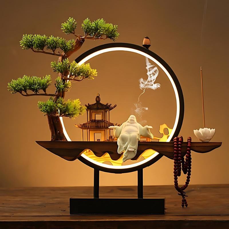 Tranquil Incense Burner Table Lamp