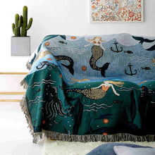 Load image into Gallery viewer, Underwater Mermaid Throw Blanket
