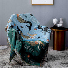 Load image into Gallery viewer, Underwater Mermaid Throw Blanket
