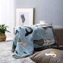 Load image into Gallery viewer, Underwater Mermaid Throw Blanket
