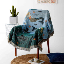 Load image into Gallery viewer, Underwater Mermaid Throw Blanket
