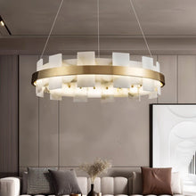 Load image into Gallery viewer, Varnaka Alabaster Chandelier Light
