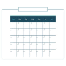 Carregar imagem no visualizador da galeria, Calendars: Touch of Blue Modern One Month Calendar Dry Erase - Removable Adhesive Decal
