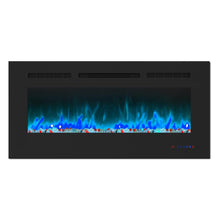 Load image into Gallery viewer, Wall Electric Fireplace with Remote Control and Touch Screen in 13 Flame Colors and Base Lights
