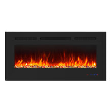 Load image into Gallery viewer, Wall Electric Fireplace with Remote Control and Touch Screen in 13 Flame Colors and Base Lights
