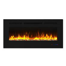 Load image into Gallery viewer, Wall Electric Fireplace with Remote Control and Touch Screen in 13 Flame Colors and Base Lights
