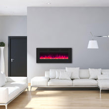 Carregar imagem no visualizador da galeria, Wall Electric Fireplace with Remote Control and Touch Screen in 13 Flame Colors and Base Lights
