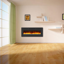 Carregar imagem no visualizador da galeria, Wall Electric Fireplace with Remote Control and Touch Screen in 13 Flame Colors and Base Lights
