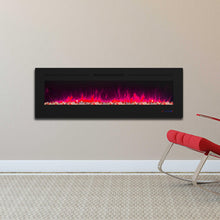 Load image into Gallery viewer, Wall Electric Fireplace with Remote Control and Touch Screen in 13 Flame Colors and Base Lights
