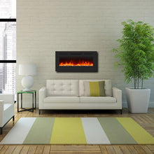 Load image into Gallery viewer, Wall Electric Fireplace with Remote Control and Touch Screen in 13 Flame Colors and Base Lights
