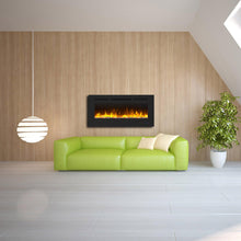 Load image into Gallery viewer, Wall Electric Fireplace with Remote Control and Touch Screen in 13 Flame Colors and Base Lights
