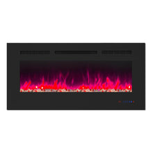 Load image into Gallery viewer, Wall Electric Fireplace with Remote Control and Touch Screen in 13 Flame Colors and Base Lights
