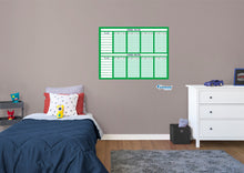 Carregar imagem no visualizador da galeria, Chart:  Green Routine Chart Dry Erase        -   Removable     Adhesive Decal
