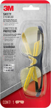 Carregar imagem no visualizador da galeria, 3M Anti-Fog Classic/Sleek Safety Glasses Amber Lens Black/Yellow Frame 1 pc.
