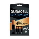 Duracell Optimum AAA Alkaline Batteries 6 pk Carded