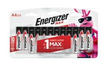 Load image into Gallery viewer, Energizer MAX AA Alkaline Batteries 20 pk Carded
