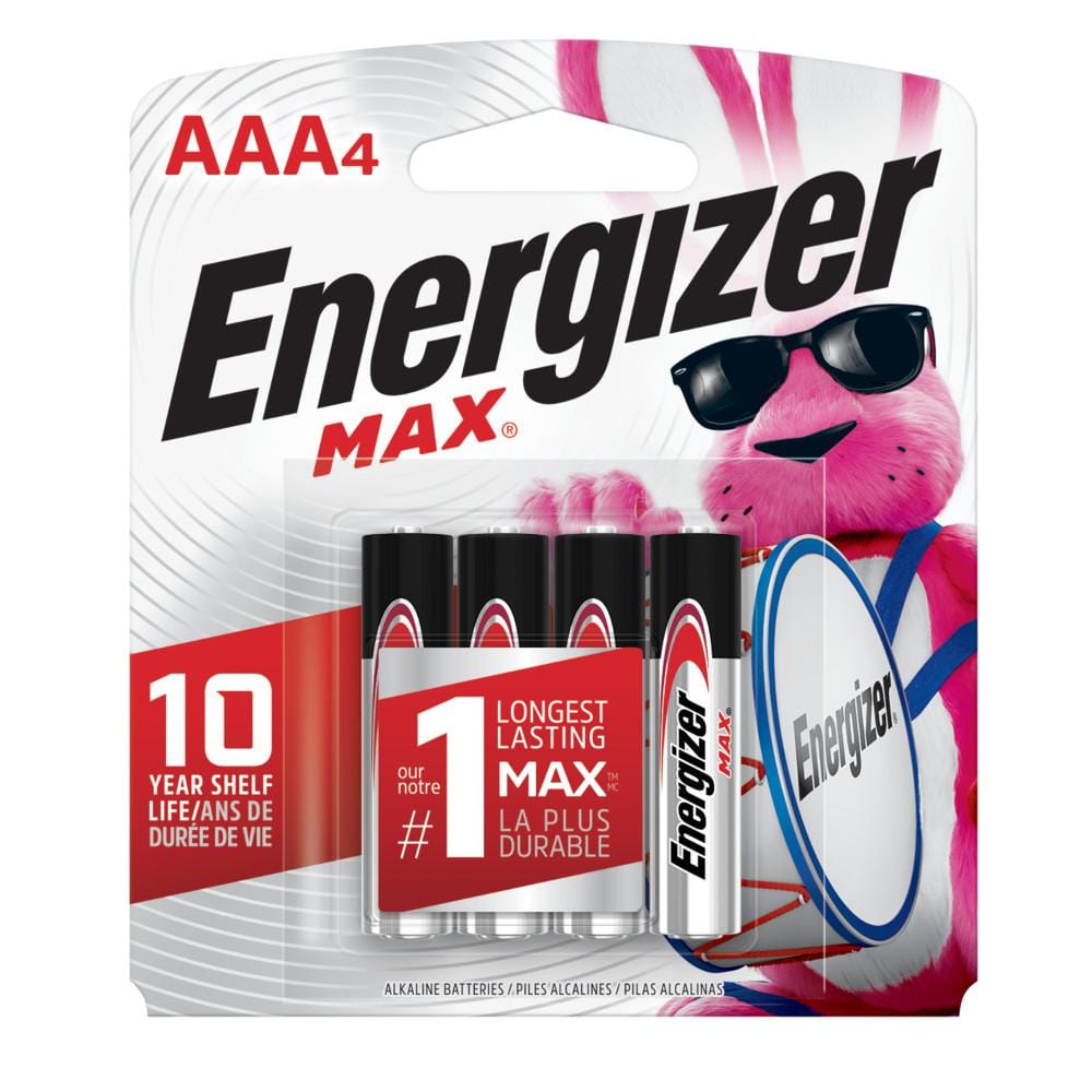 Batería alcalina Energizer Max AAA, 4 unidades