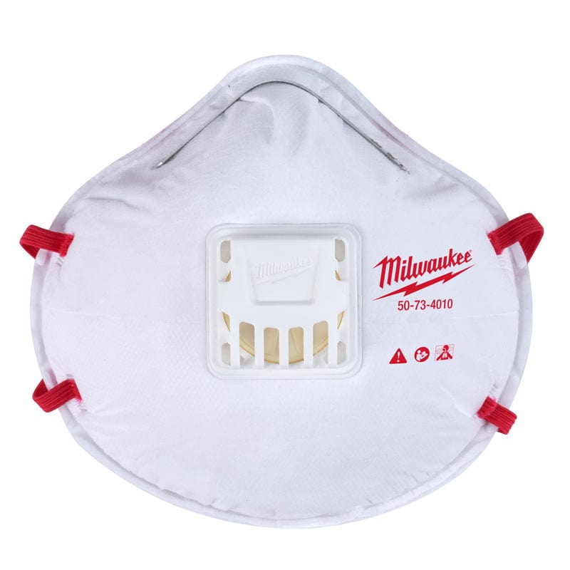 Milwaukee N95 Respirador con válvula blanco 1 paquete
